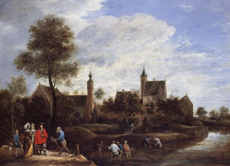 David Teniers A View of her Sterckshof Near Antwerp